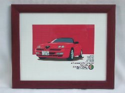 Alfa Romeo Spider額装パーソナル・イラストレーション