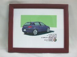 Alfa Romeo 147 5ドアリアビュー額装パーソナル・イラストレーション