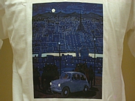 FIAT 600イラストレーションTシャツ(ホワイト)