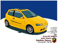FIAT Punto HGT ABARTH額装パーソナル・イラストレーション