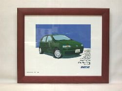 FIAT Punto 5ドア額装パーソナル・イラストレーション