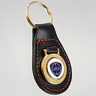 LANCIA NEW EMBLEM Leather Keyring