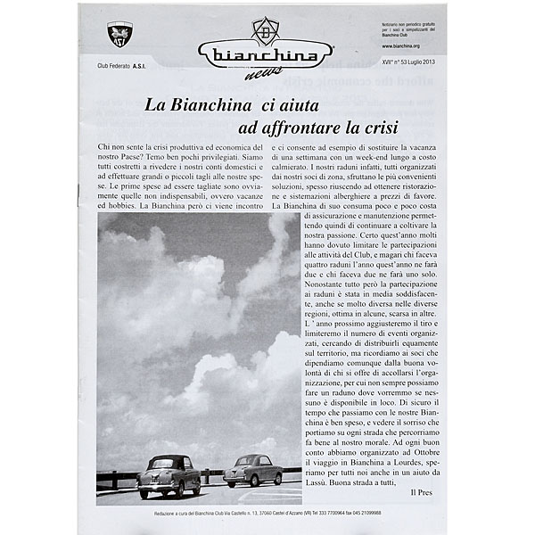 BIANCHINA 50 anni Leaflet by ASI