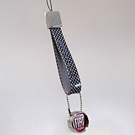 FIAT 500 Strap for cell phone (black checkerd)
