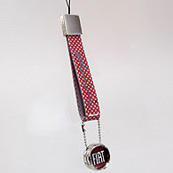 FIAT 500 Strap for Cell Phone (Red Checkerd)
