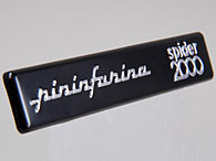 FIAT 2000 SPIDER Pininfarina Logo Plate Type B