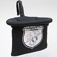 ABARTH車内用フック付き小物入れ (ブラック/ホワイトエンブレム)