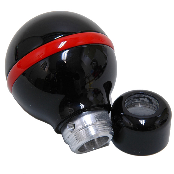 Alfa Romeo BISCIONE Aluminium Gearknob (Black/Red Line)