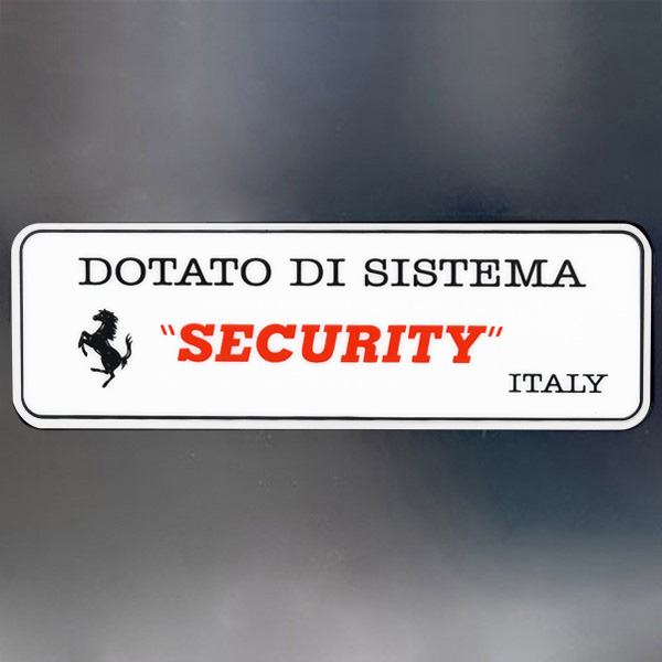 Ferrari Security Sticker