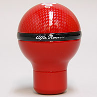 Alfa Romeo BISCIONE Aluminium Gear Knob (Red carbonlook/Black Line/Alfa Logo)