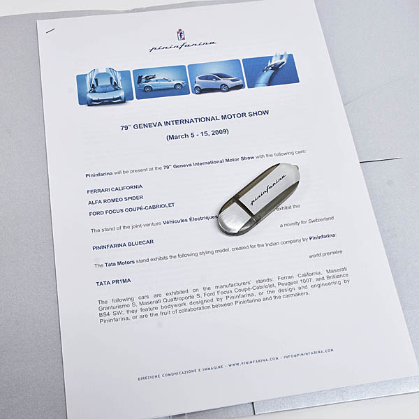Pininfarina 2009 Geneva Salon Press Kit
