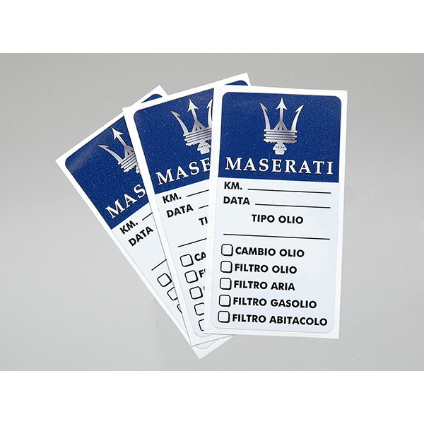 MASERATI Maintenance Sticker (Set of 3pcs.)