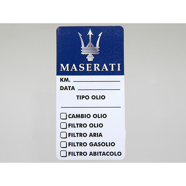 MASERATI Maintenance Sticker (Set of 3pcs.)