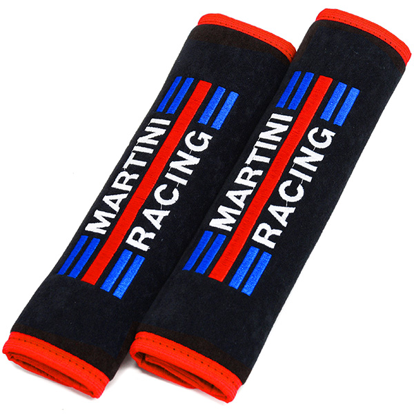 MARTINI RACINGシートベルトパッド (レッドパイピング)
