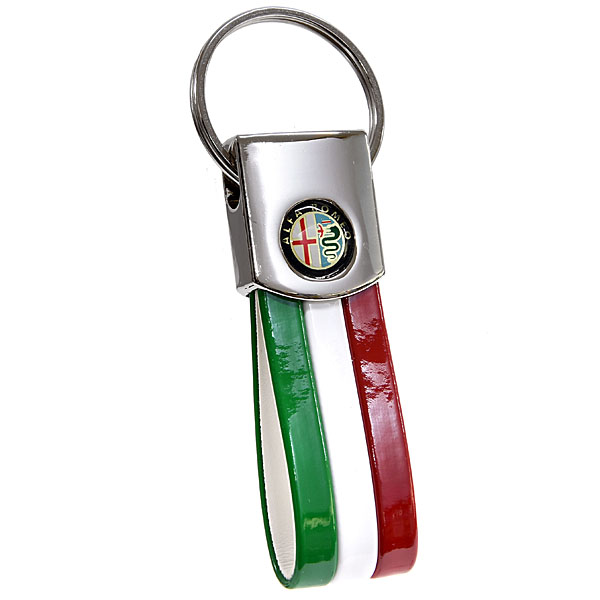 Alfa Romeo Tri Color Keyring (3D Emblem Medal)