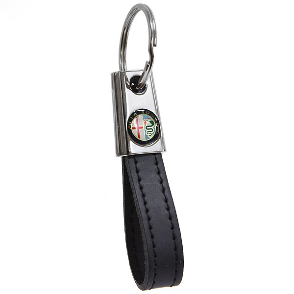 Alfa Romeo Strap Shaped Keyring (Black)