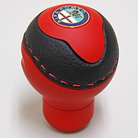 BLACK Gear Knob -TUNE IT RED- (Normal/Alfa Romeo Emblem)