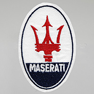 MASERATI Emblem Patch (White/Red)