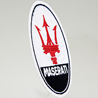 MASERATI Emblem Patch (White/Red)