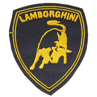 Lamborghiniエンブレムワッペン (ブラック/イエロー)