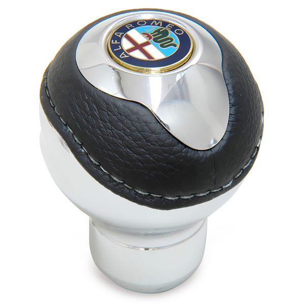 BLACK Gear Knob -TUNE IT CHROME- (Normal/Alfa Romeo Emblem)