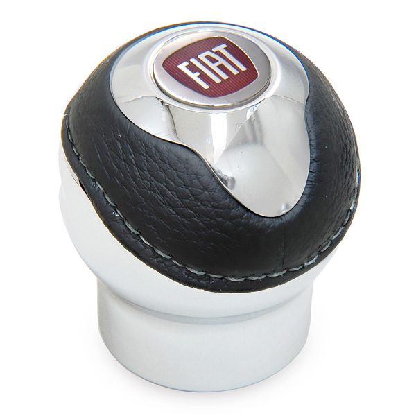 BLACK Gear Knob -TUNE IT CHROME- (Reverselock/FIAT New Emblem)