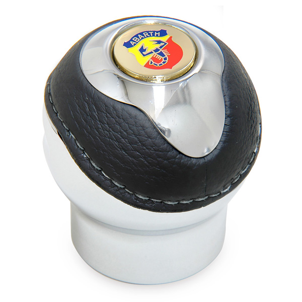 BLACK Gear Knob -TUNE IT CHROME- (Reverselock/ABARTH Emblem)