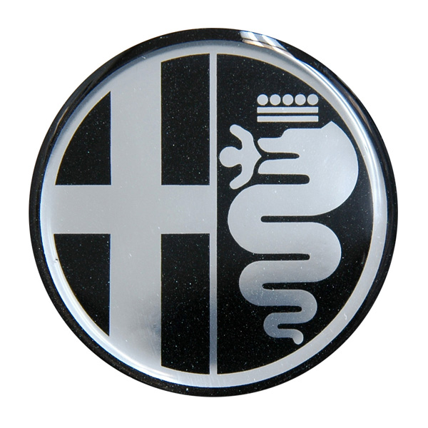 Alfa Romeoエンブレム3Dステッカー(モノトーン/34mm)