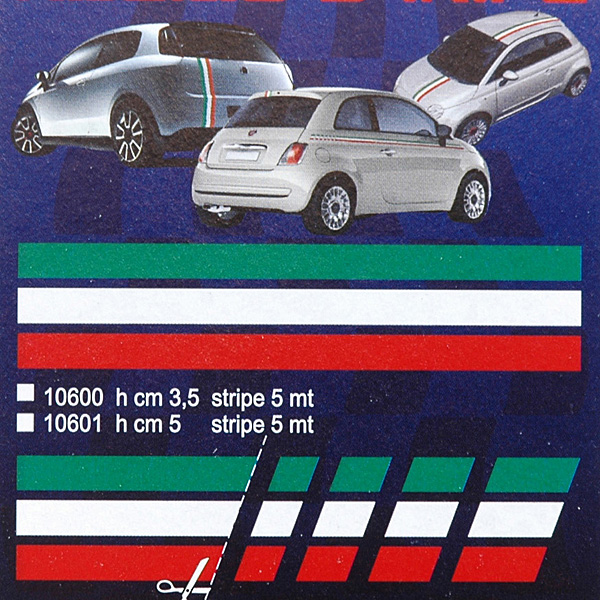 Italian Flag Color Stripe Sticker (80mm/5m)