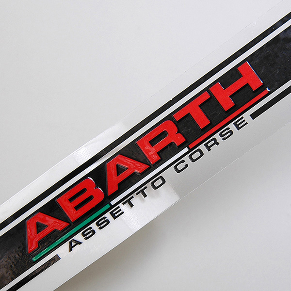 ABARTH ASSETTO CORSE STRIPE & LOGO Sticker (Clear Base/232mm)