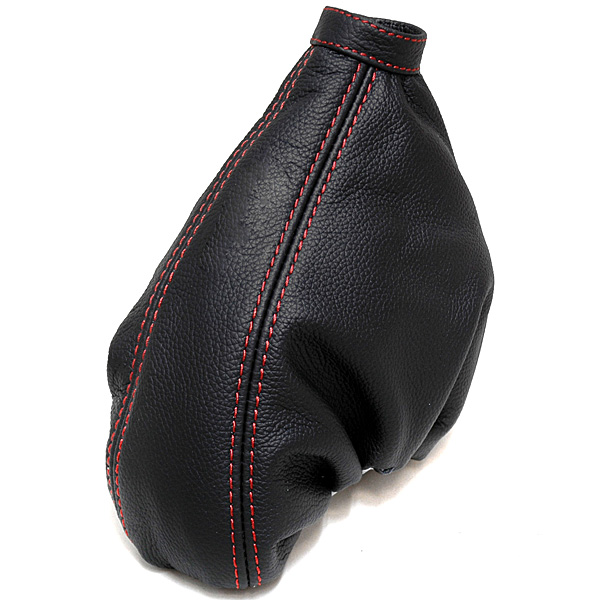 Alfa Romeo 156 Leather Hand-Brake Boots (BLACK/Red Steach)