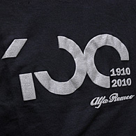 Alfa Romeo 100 anni Memorial T-Shirts (Black/Silver Logo)