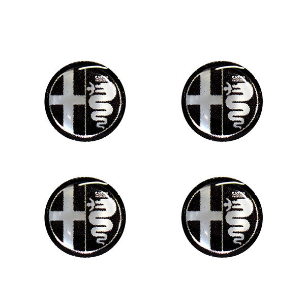 Alfa Romeo Emblem 3D Sticker Set (Mono Tone/12mm/4pcs.)