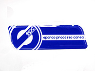 Sparcoレジンステッカー(ブルーベース/Sマーク)