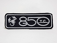 ABARTH 850TC Logo Patch (Black/Silver Logo)