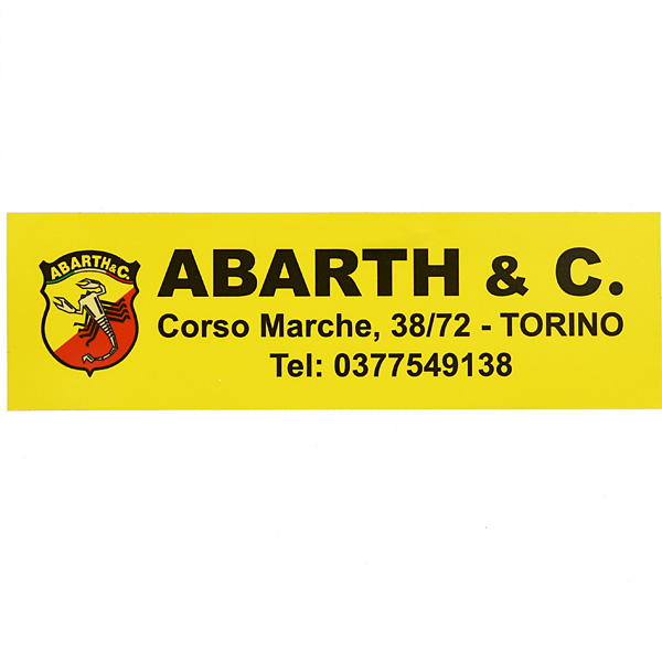 ABARTH&Cレプリカステッカー (裏貼りタイプ)