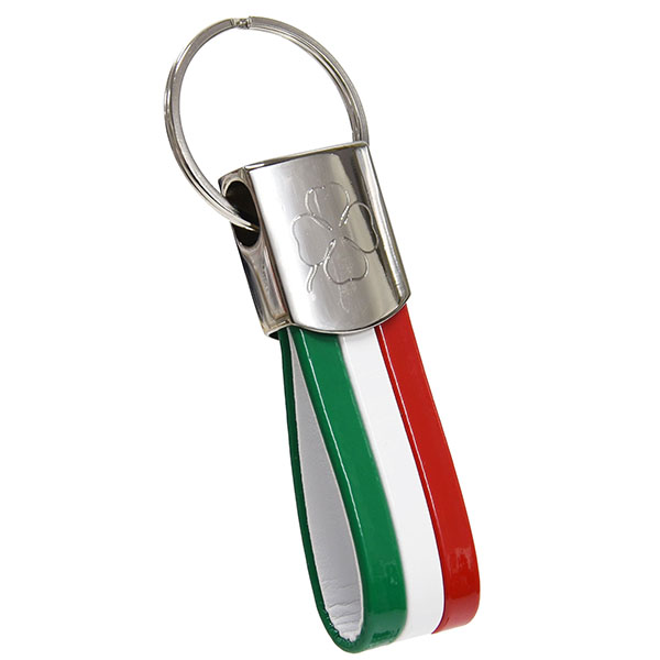 Alfa Romeo Tricolor Keyring (Quadrifoglio)