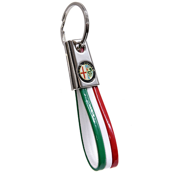 Alfa Romeo Tricolor keyring (slim type)