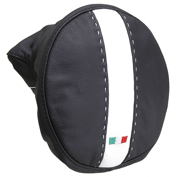 FIAT 500 Rear Seat Leather Headrest Cover (Black/White)