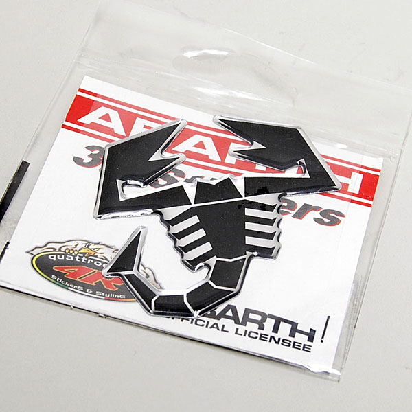 ABARTH 3D Scorpione Sticker (Black/60mm)-21541-