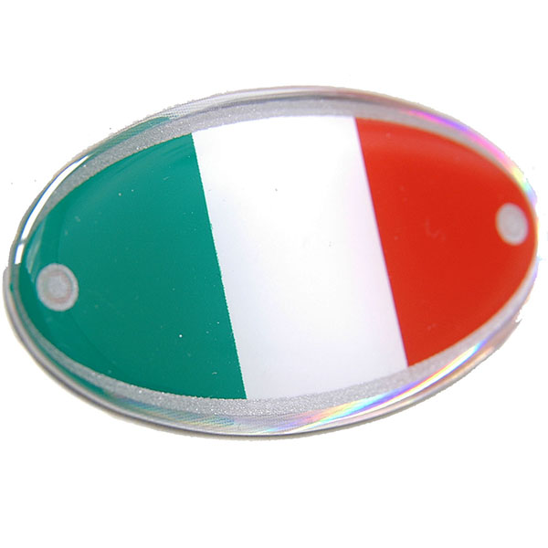 Italian Flag 3D Sticker (Oval/2pcs.)