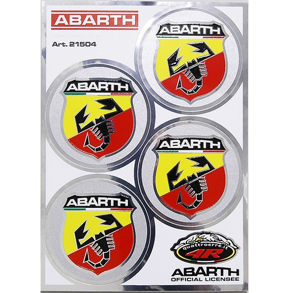 ABARTH Emblem Round Sticker (4pcs./48mm)-21504-
