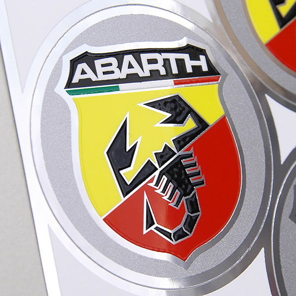 ABARTH Emblem Round Sticker (4pcs./48mm)-21504-