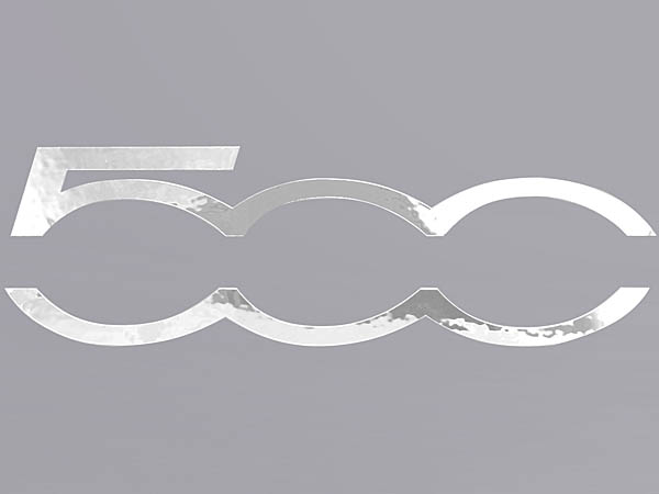 FIAT 500 Logo Sticker (Die Cut/Chrome)
