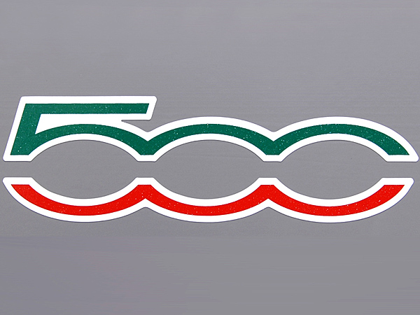 FIAT 500 Logo Sticker (Die Cut/Tri Color)
