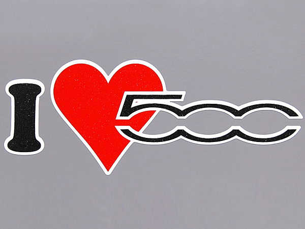 FIAT 500¥í¥´¥¹¥Æ¥Ã¥«¡¼(ÀÚʸ»ú/I LOVE 500)