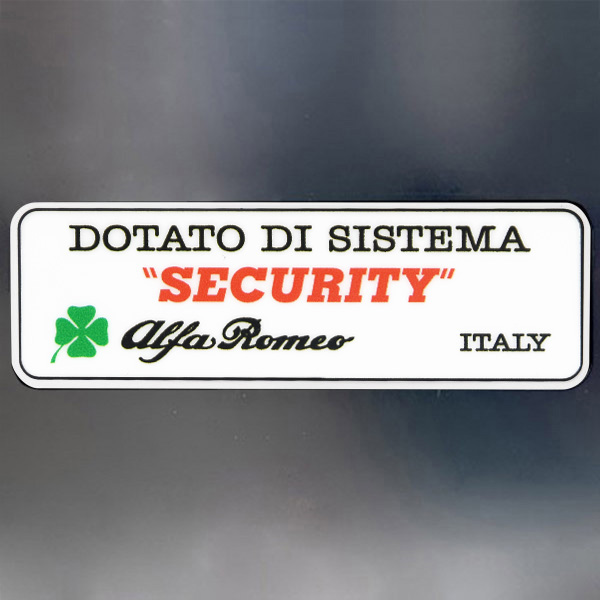 Alfa Romeo Security Sticker (Quadrifoglio)