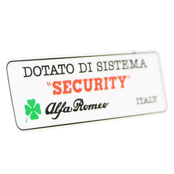 Alfa Romeo Security Sticker (Quadrifoglio)