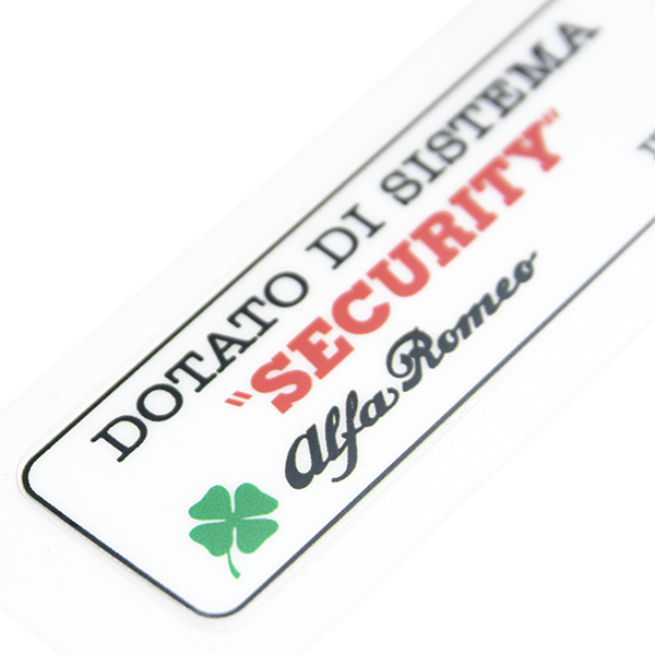 Alfa Romeo Security Sticker (Quadrifoglio)