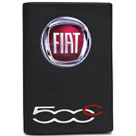 FIATドキュメントホルダー(500Cロゴ/ブラック)